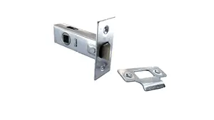 MORTICE TUBULAR LATCH 2.5" 63mm x 3 Internal Door Catch NICKLE PLATE