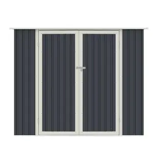 BillyOh Knighton Pent Metal Shed - 7x5 Grey