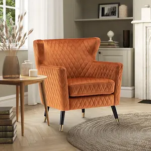 Velvet Orange Alessia Accent Chair