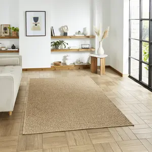 Brown Natural Abstract 2mm Thick Rug, Stain-Resistant Outdoor Rug for Patio, Decks, Garden, & Balcony-160cm X 230cm