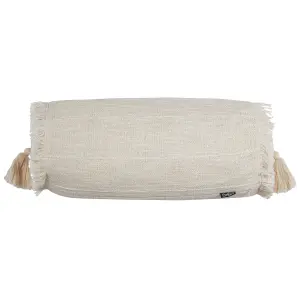 Throw Cushion NAHLEH Cotton 20 x 50 cm Solid Beige