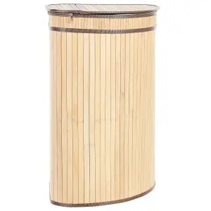 Bamboo Basket with Lid Light Wood BADULLA