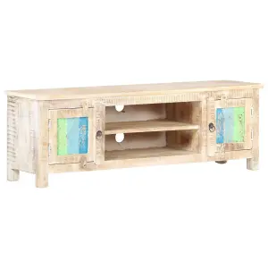 Berkfield TV Cabinet 120x30x40 cm Rough Acacia Wood