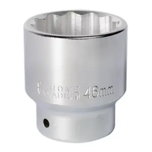 Sealey WallDrive Socket Tool 46mm 3/4" Square Drive Chrome Vanadium Steel S34/46