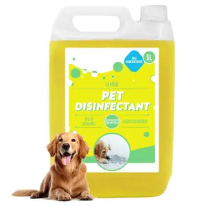 2 x 5 Litre Pet Disinfectant Fresh Lemon Breaks Down Odours Including Sweat, Urine & Faeces