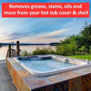 Cleenly Hot Tub & Spa Surface Cleaner Removes Dirt Grime Oil & Waterlines Antibacterial Properties 10L