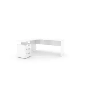 Calderone 180cm W Rectangular Executive Desk White/White