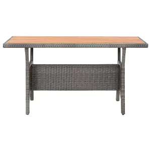 Berkfield Garden Table Grey 120x70x66 cm Solid Acacia Wood