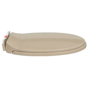 Soft-Close Toilet Seat Quick Release Beige Oval