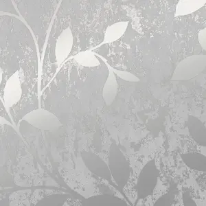 Superfresco Milan Grey Silver effect Trail Smooth Wallpaper