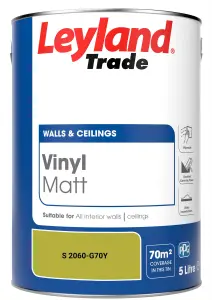 Leyland Trade Vinyl Matt Walls & Ceilings Emulsion Paint (S 2060-G70Y) 5L