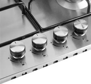 Cookology GH601SS 60cm 4 Burner Gas Hob - Stainless Steel | Robert Dyas