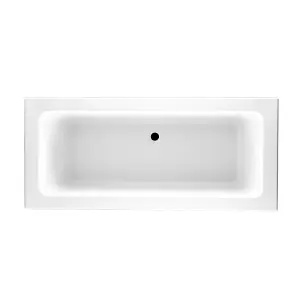 Adelaide White Super-Strong Acrylic Double Ended Straight Bath (L)1800mm (W)800mm