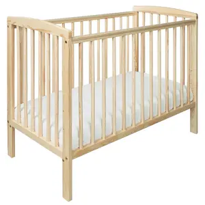 Sydney Mini Cot with Mattress Natural