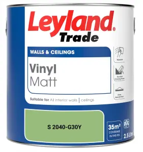 Leyland Trade Vinyl Matt Walls & Ceilings Emulsion Paint (S 2040-G30Y) 2.5L