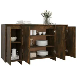 Gelula Sideboard 135 x 41 x 75 cm Engineered Wood Smoked Oak