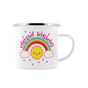 Grindstore Dead Inside Enamelled Mug Multicoloured (One Size)