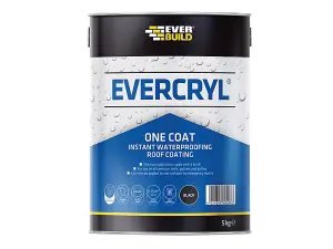 Everbuild EVCBK5 EVERCRYL One Coat Black 5kg EVBEVCBK5