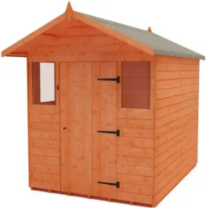 INSATLLED - 10ft x 6ft (2.95m x 1.75m) Wooden Summer APEX Shed (12mm T&G Floor + Roof) (10 x 6) (10x6)