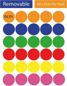 Multicolour Polka Dot Rainbow Wall Stickers