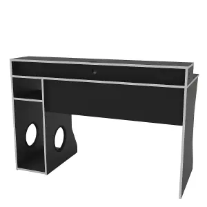 Enzo Gaming Computer Desk Black & Silver