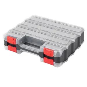 Hardys 32cm Double Layer Plastic Toolbox Storage Compartment DIY Organiser Tray Case