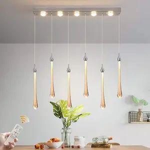 6 - Light Chrome LED Kitchen Island Pendant