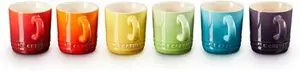 Le Creuset Rainbow Set Of 6 Espresso Mugs