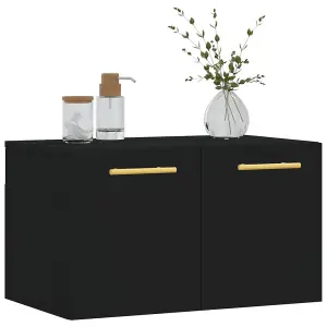 Berkfield Wall Cabinet Black 60x36.5x35 cm Engineered Wood