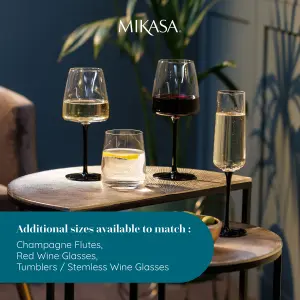 Mikasa Palermo Crystal White Wine Glasses, Set of 4, 400ml