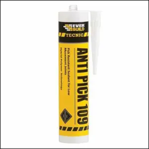 Everbuild Tecnic Anti 109 Pick Resistant Sealant, White, 295 ml  (Pack of 6)