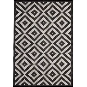 Ecology Collection Outdoor Rugs in Black  100bl