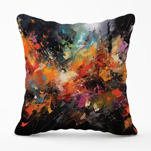 A Vibrant Abstract Painting Cushions 45cm x 45cm