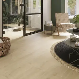 GoodHome Maldon XL Wide Oak Natural Oak effect Laminate flooring Sample