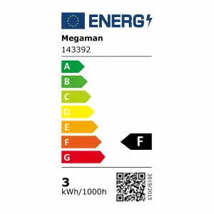 Megaman LED Golfball 2.9W E27 Warm White Opal (3 Pack)