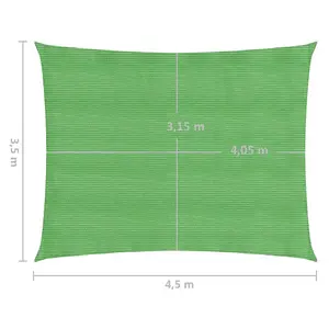 Berkfield Sunshade Sail 160 g/m2 Light Green 3.5x4.5 m HDPE