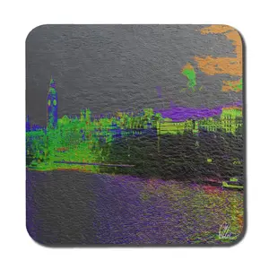 Square 6 Piece Coaster Set (Set of 6) Green