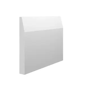 Skirting World Chamfer MDF Skirting Board - 95mm x 18mm x 4200mm, Primed, No Rebate