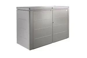 Biohort High Quality 6.5ft x 2.5ft HighBoard 200 3x6 Metal Garden Storage Unit - Metallic Quartz Grey