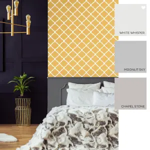 Morocco Trellis Wallpaper In Mustard And White