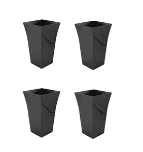 4 x Large Black Milano 10101801202 Upright Planter