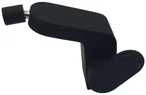 Bisk Black Bathroom Bidet Modern Shaped Wall Mounted Faucet Single Lever Tap