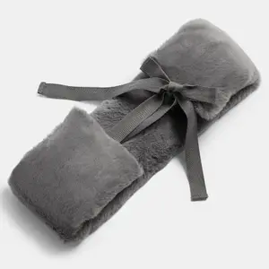 Microwavable Body Wrap Faux Fur Fleece Winter Warm Long Plush Heat Relief Belt