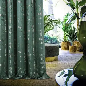 Home Curtains Lorenzo Fully Lined 65w x 90d" (165x229cm) Green Eyelet curtains (PAIR)