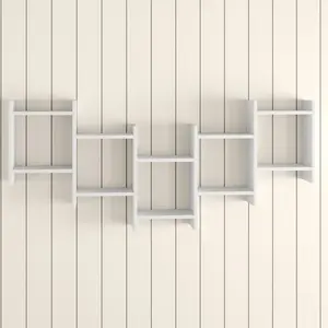 Dillow 10 Piece Floating Shelf Modern Wall-Mounted Storage and Display White