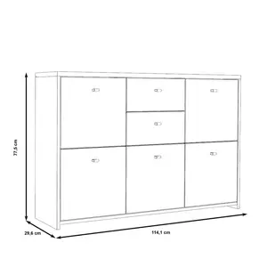 Filippone Sideboard Artisan Oak/White