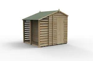 4LIFE Apex Shed 5x7 - Single Door - 2 Windows -  With Lean-To