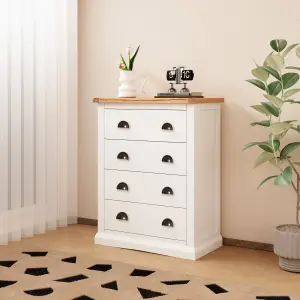 Cosenza 4 Drawer Chest of Drawers Brass Cup Handle