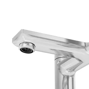 GoodHome Akita Gloss Chrome effect Deck-mounted Manual Single Bath Filler Tap