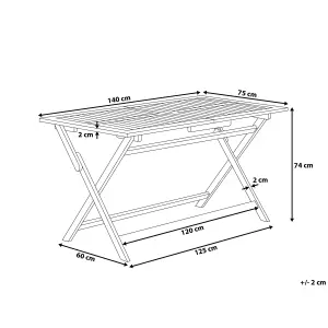 Garden Table Wood Dark Wood CENTO